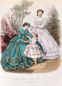 Modeplatte aus La Mode Illustrée, 1865