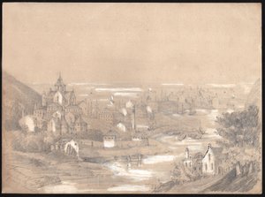 Fécamp, Frankreich (Zeichnung) von French School
