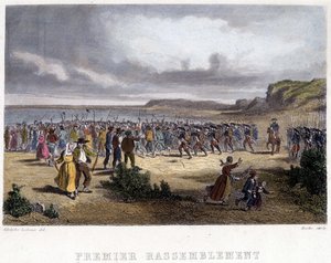 Erstes Treffen der Vendéer - Gravur