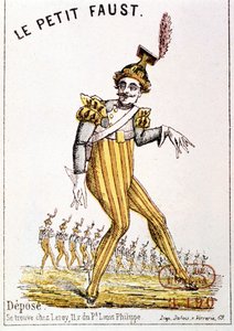 Florimond Roger genannt Hervé (1825 - 1892): „Der kleine Faust“, Titelblatt des Programms. Paris, Bibliothek der Oper. von French School