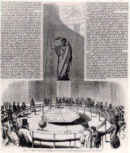 Foucaults Pendel im Pantheon in Paris, um 1852