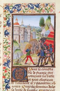 Die Belagerung von Brest im Jahr 1373, aus Froissarts Chronik von French School