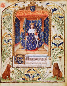Fr 2705 f.C Frontispiz zu einem Inventar des Schatzes von Karl V. von Frankreich, 1379 von French School