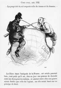 Frankreich und China, Karikatur aus dem Musee Philippon, ca. 1850-60 von French School
