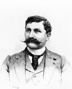 Francois DE NION (1856-1923), französischer Romanautor und Dramatiker. Zeichnung von Everet Louis Van Muyden (1853-1922). Gravur 1900