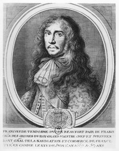 François de Bourbon, Herzog von Beaufort (Stich) von French School