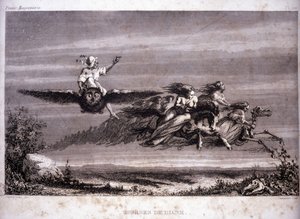Freimaurerei: Dianes Rennen. Gravur aus „Picturesque Histoire de la Franc Maconnerie et des Societes Secretes antique et modernes“ von F.-T. B. Clavel. Pagnerre, Herausgeber. 1843. von French School