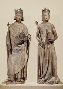 Französischer König Karl V. und Jeanne de Bourbon von French School