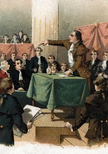 Französische Revolution - Georges Jacques Danton (1759-1794) ruft: „Um zu siegen, brauchen wir Kühnheit, und immer Kühnheit“ August 1792 von French School