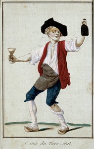 Französische Revolution: „Ich bin vom Dritten Stand“ Satirische Gravur des 18. Jahrhunderts. Paris, Nationalarchiv