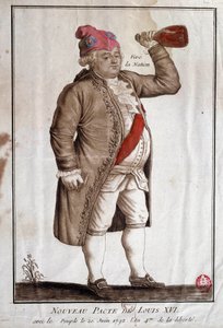 Französische Revolution: Neuer Pakt von Ludwig XVI. mit der Nation (20.06.1792). Anonyme Gravur des 18. Jahrhunderts. Paris, Bibliothek des Arsenal