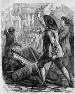 Französische Revolution: Plünderung der Tapetenfabrik von Réveillon am 28. April von French School