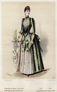 Französische Modeplatte, späte 19. Jahrhundert von French School