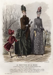 Französische Modeplatte, späte 19. Jahrhundert von French School