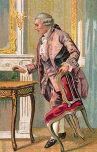 Französischer Schriftsteller Pierre Augustin Caron de Beaumarchais, um 1900 (Chromo)