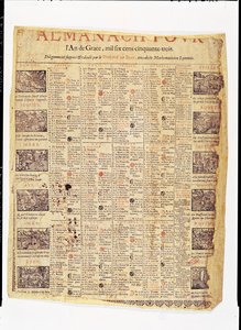 Titelseite eines Almanachs für 1653