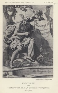 Frontispiz der Bemerkungen zur französischen Sprache, Paris von French School