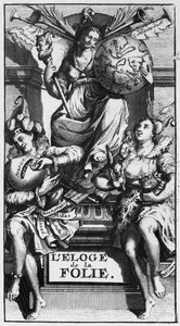 Frontispiz zu Lob der Torheit von Desiderius Erasmus von French School