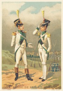 Garde de Paris im Jahr 1808 (Einheit zur Aufrechterhaltung der Ordnung in Paris, gegründet 1802, aufgelöst 1812)