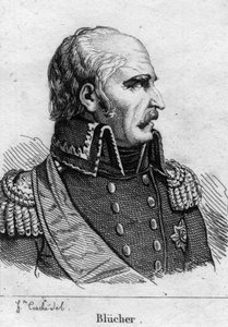 Gebhard Leberecht, Fürst Blücher von Wahlstatt (1742-1819), preußischer Marschall. Gravur des 19. Jahrhunderts. von French School