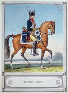 Gendarm auf einem Pferd, ca. 1812 von French School