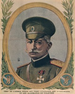 General Aleksei Brusilov, Chef der russischen Armee, die die Österreicher und Deutschen in Wolhynien besiegte, Titelillustration aus Le Petit Journal, 2. Juli 1916