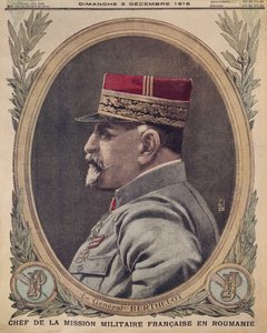 General Berthelot, Chef der französischen Militärmission in Rumänien, Titelillustration aus Le Petit Journal, supplement illustre, 3. Dezember 1916 von French School