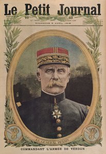 General Petain, Kommandant der Armee von Verdun, Titelillustration aus Le Petit Journal, supplement illustre, 9. April 1916 von French School