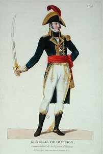 General der Division, Kommandeur der Ehrenlegion (farbige Gravur)