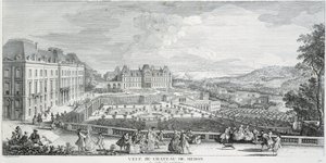 Gesamtansicht des Château de Meudon von French School