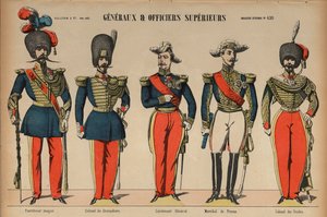 Generäle und höhere Offiziere der französischen Armee von French School