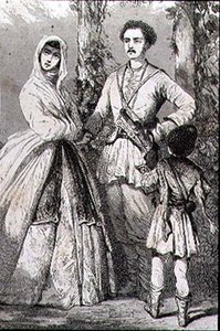 Georgische Kostüme in den 1860er Jahren von French School