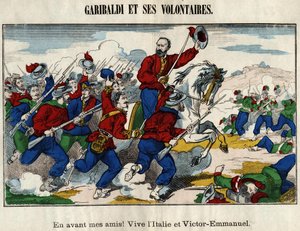 Giuseppe Garibaldi und Freiwillige