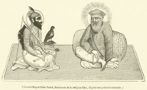 Govind Sing und Baba-Nanek, Gründer der Sikh-Religion