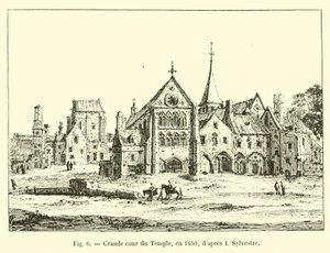 Großer Hof des Tempels, im Jahr 1650, nach I. Sylvestre