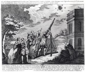 Halleyscher Komet, beobachtet 1759 von Cassini III (1714-84) von French School