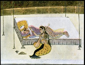Er ist nichts ohne Musik, Illustration für Tausendundeine Nacht, 1895