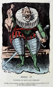 Henri IV (1553 - 1610) und das Huhn im Topf - in „Histoire de France Tintamarresque“ von Touchatout