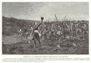 Henri de la Rochejaquelin hält eine Ansprache an seine Soldaten, Vendée-Aufstand, Frankreich von French School