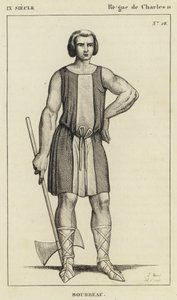 9. Jahrhundert, Herrschaft von Karl II., Henker (Gravur) von French School