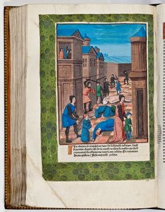 Idumäer revoltieren gegen Rom und schlachten die Hohepriester Ananus und Jesus, 68 n. Chr. (handkolorierter Druck)