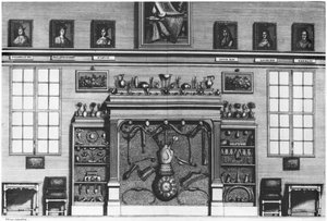 Illustration aus Cabinet de la Bibliotheque Sainte-Genevieve von Reverend Pere Claude Du Molinet, 1692
