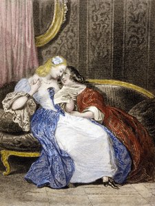 Illustration aus Julie oder die neue Heloise, ca. 1852 von French School