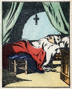 Illustration zu dem Märchen „Wahrhaftige Geschichte von Jeannot Serinet“. Holzstich von Imagery Pellerin - Epinal, sd. Ende des 19. Jahrhunderts. von French School