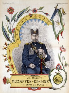 Bild von Epinal, Mozaffer ed dine (Mozaffer-ed-dine, Mozzafar-al-Din, Mozzafar al Din, Mozaffaredin) Schah von Persien von 1896 bis 1906