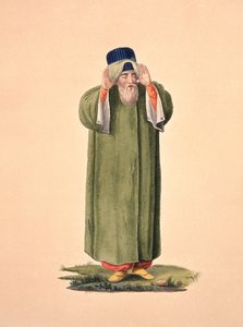 Imam ruft zum Gebet, wahrscheinlich von Cousinery, Osmanische Zeit, drittes Viertel des 18. Jahrhunderts von French School