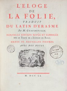 Lob der Torheit, 1751 (gedrucktes Papier)