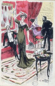 Im Foyer des Theaters, Postkarte 1910