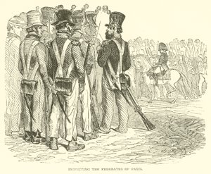 Inspektion der Föderierten von Paris (Gravur)