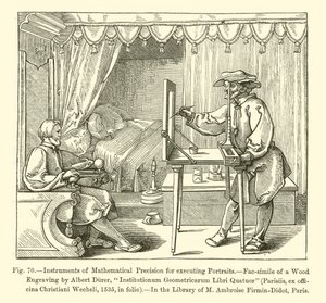 Instrumente mathematischer Präzision zur Ausführung von Porträts (Gravur) von French School